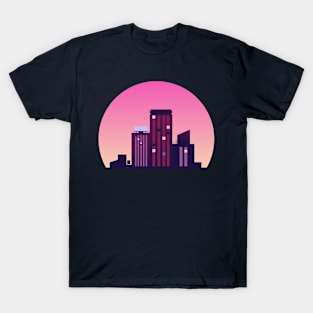 Neon city retro future T-Shirt